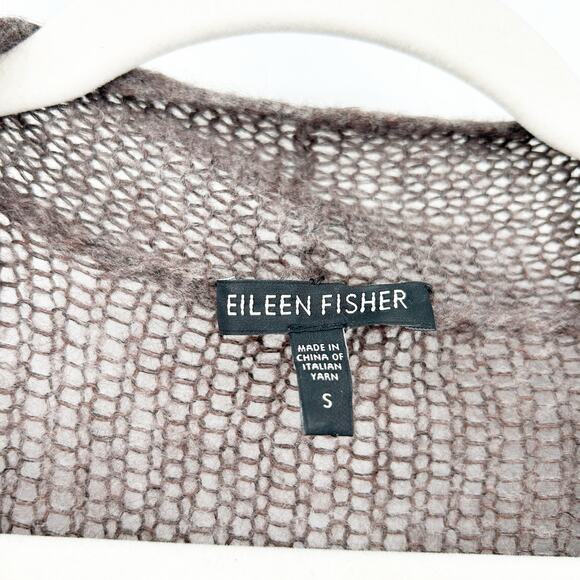 Eileen‎ Fisher Womens Fall Italian Yarn Linen Alpaca Wool Blend Knit Cardigan S - Picture 4 of 7